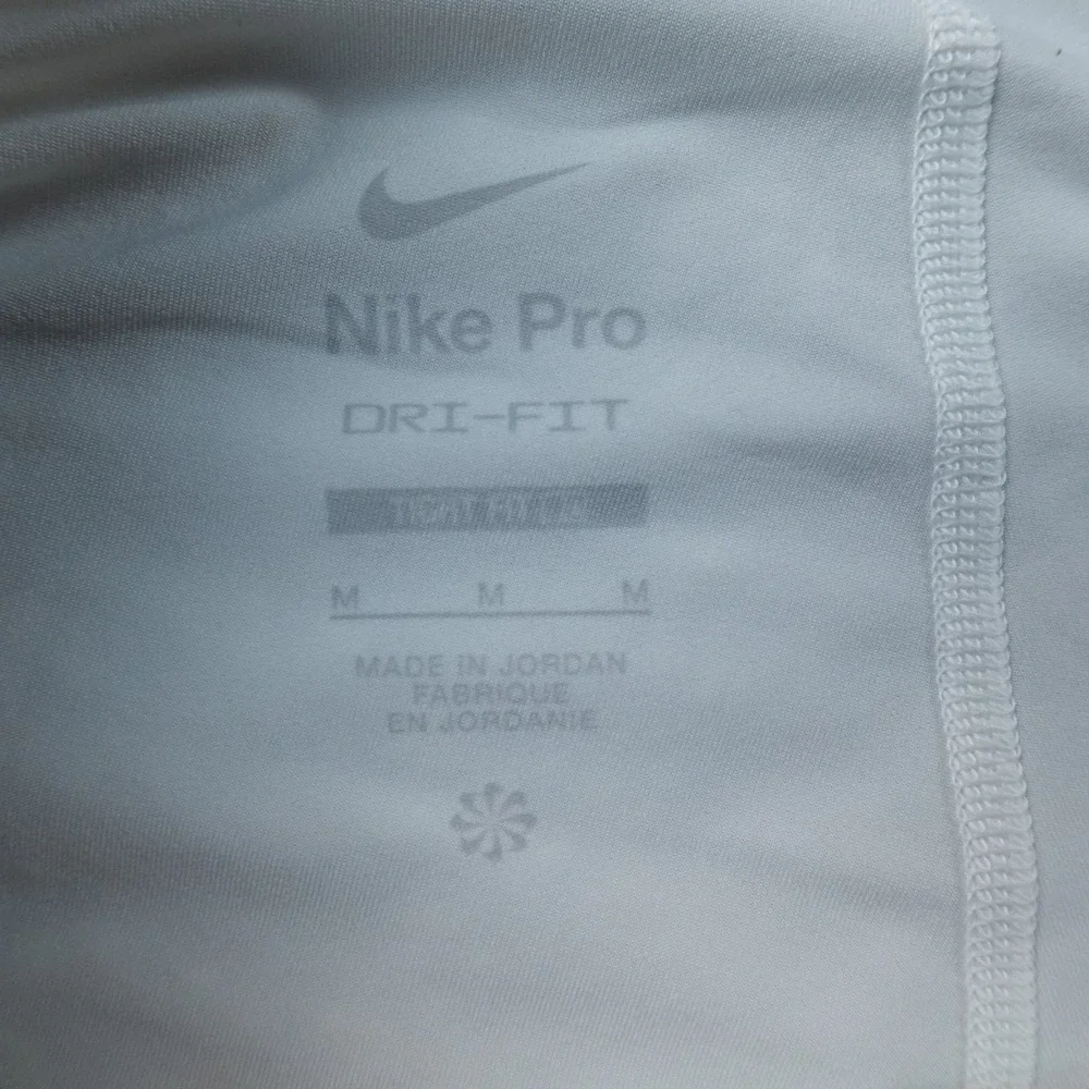 Nike Pro Leggings Mens M White Dri-Fit Compression Athletic Workout Gym Pants